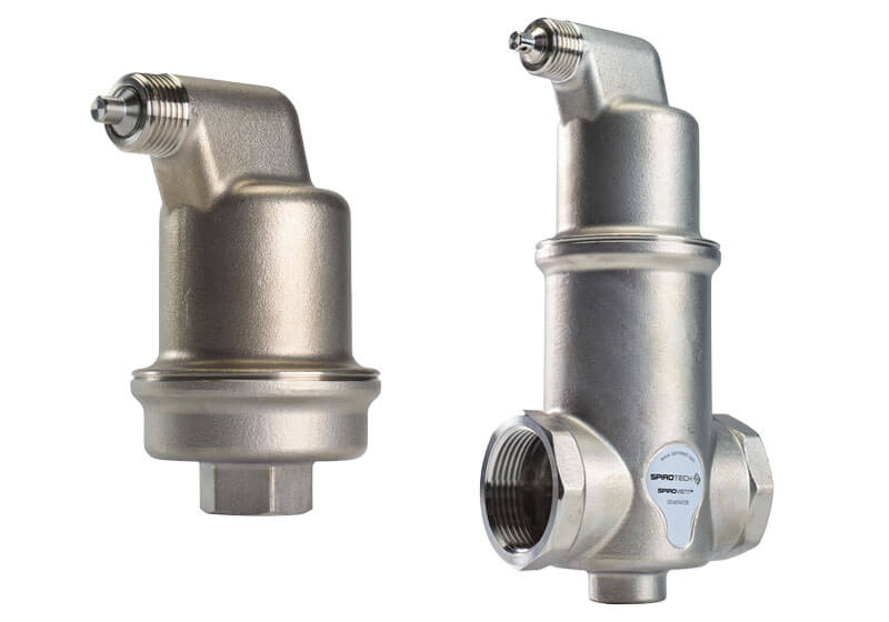 Purgeur d’air automatique et dégazeur en acier inoxydable de SpiroTech utilisés dans les centres de données